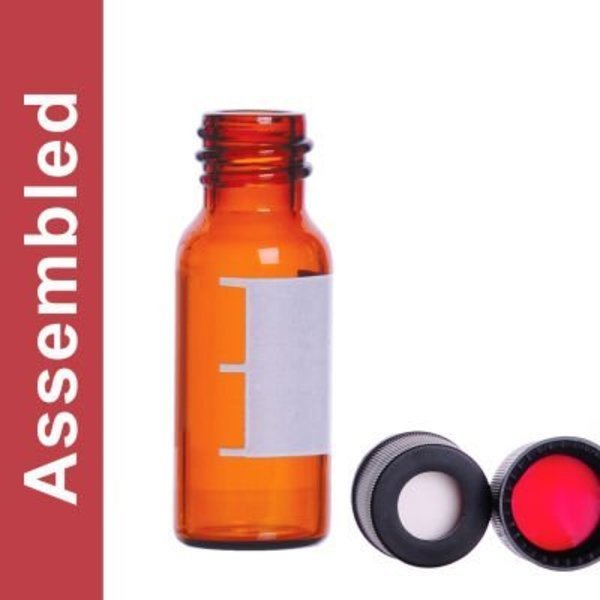 WheatonÂ MicroLiter 2ML Amber Screw Thread Vial Kit, PTFE/Silicone, Pre-Cut, 100pk, Cp Lab Safety., Mfr#: 08-2230K-A